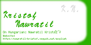 kristof nawratil business card